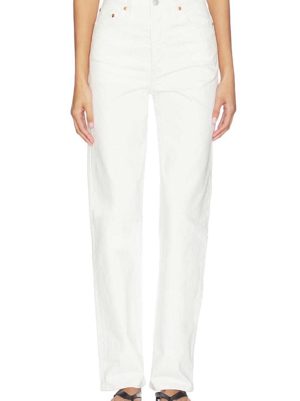 Levi’s Premium Ribcage Straight Ankle White Size 24 / W24